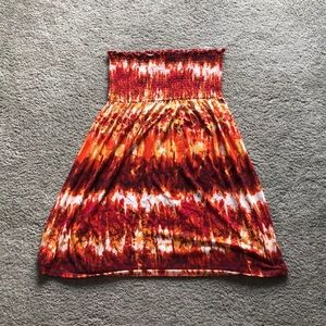 Red/orange stretch dress